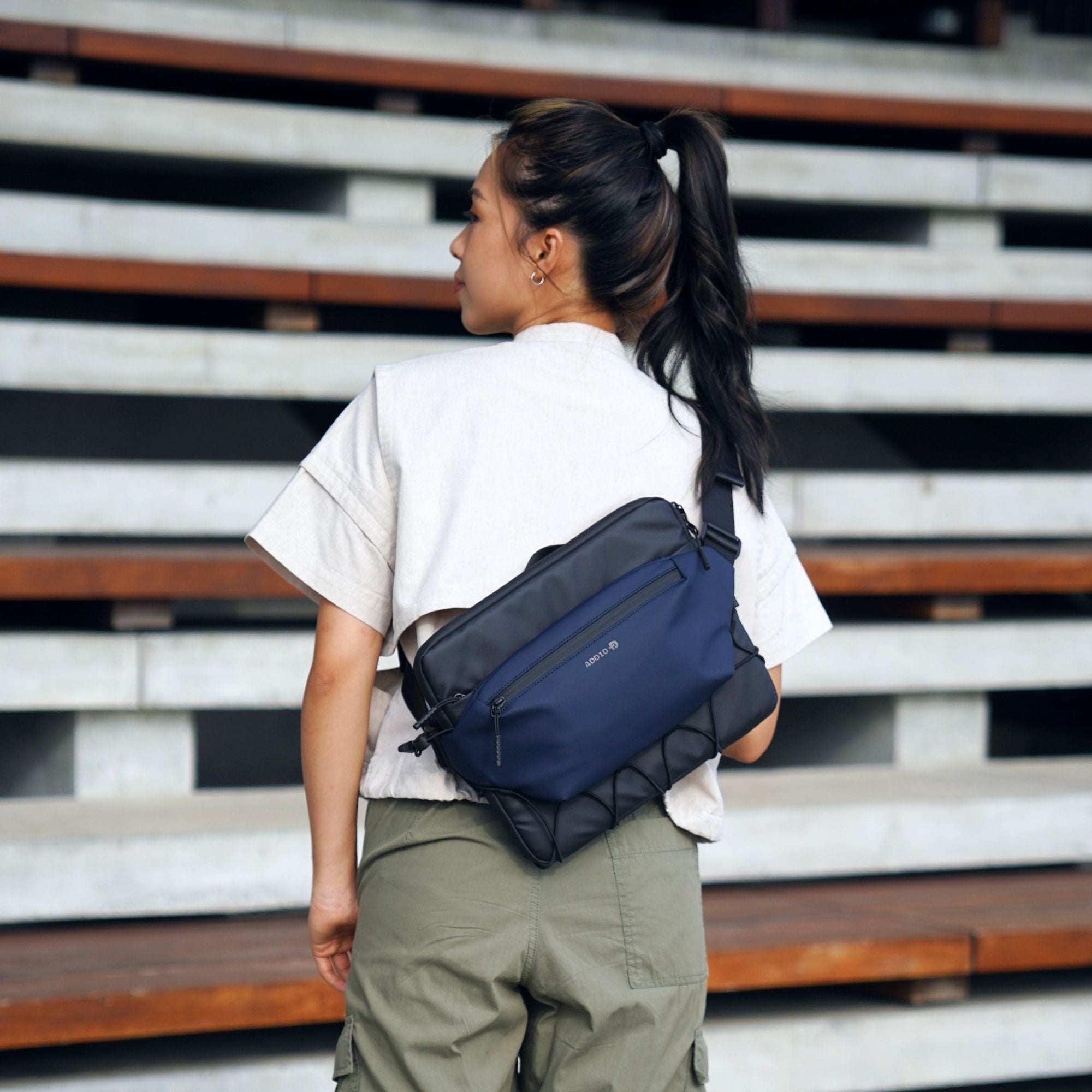 ADD1D Tablet Sleeve attached modularly to an ADD1D Kangaroo bag carrying system