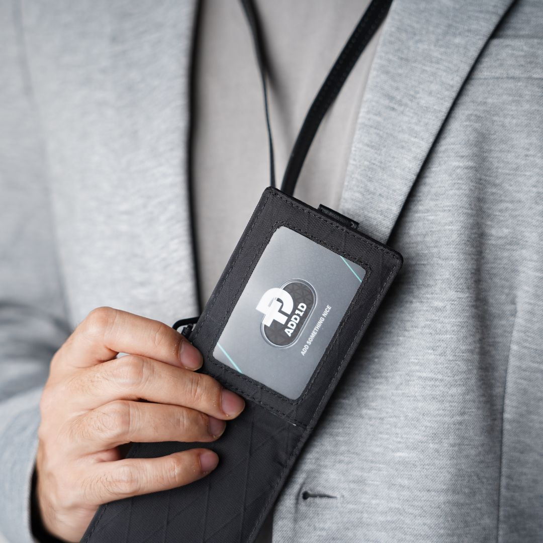 External quick-access card slot with RFID-blocking protection on ADD1D Bi-Fold Cardholder