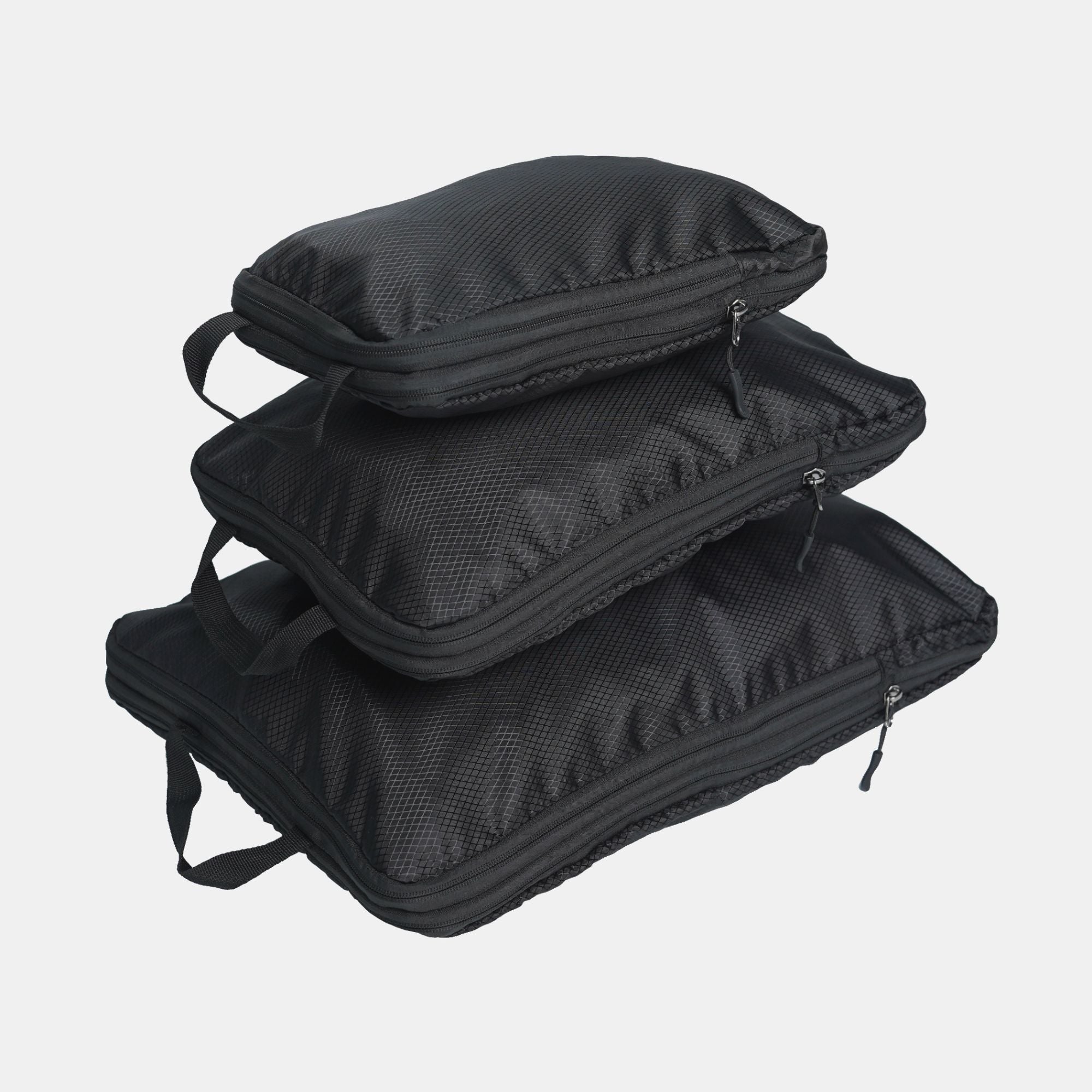 ADD1D Compression Packing Cube Set 3pcs stacked in small medium and large sizes