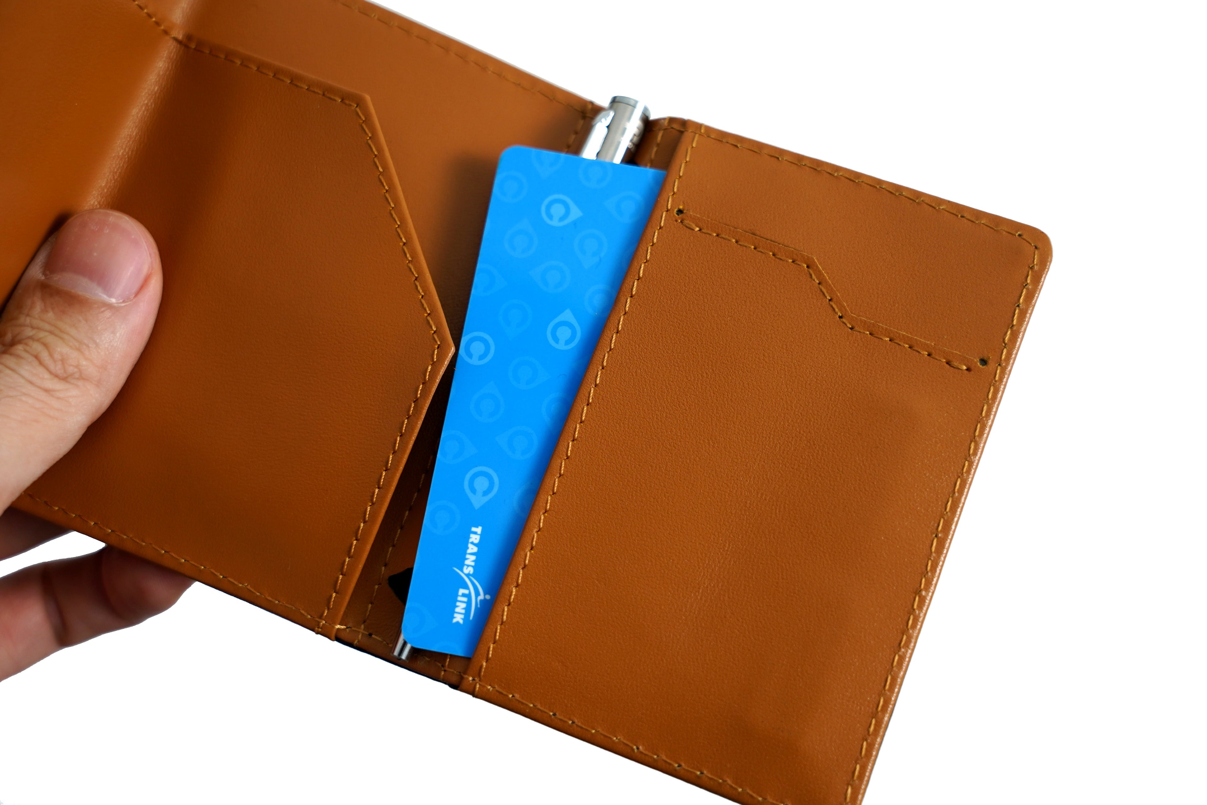 ADD1D Explorer Wallet Leather Edition featuring built-in RFID-blocking shield for credit card protection