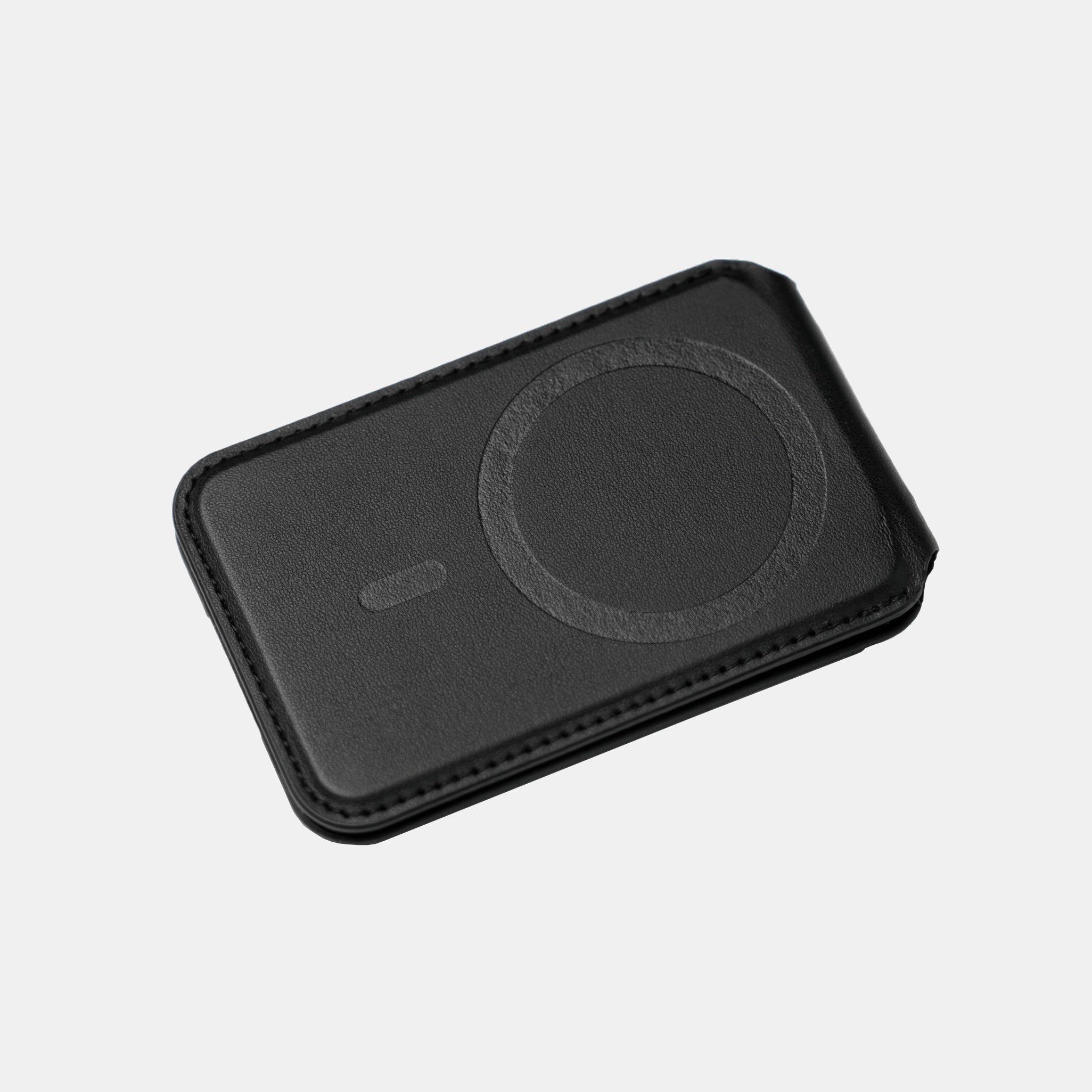 Close-up view of strong magnetic snap attachment on ADD1D Phone Stand Wallet