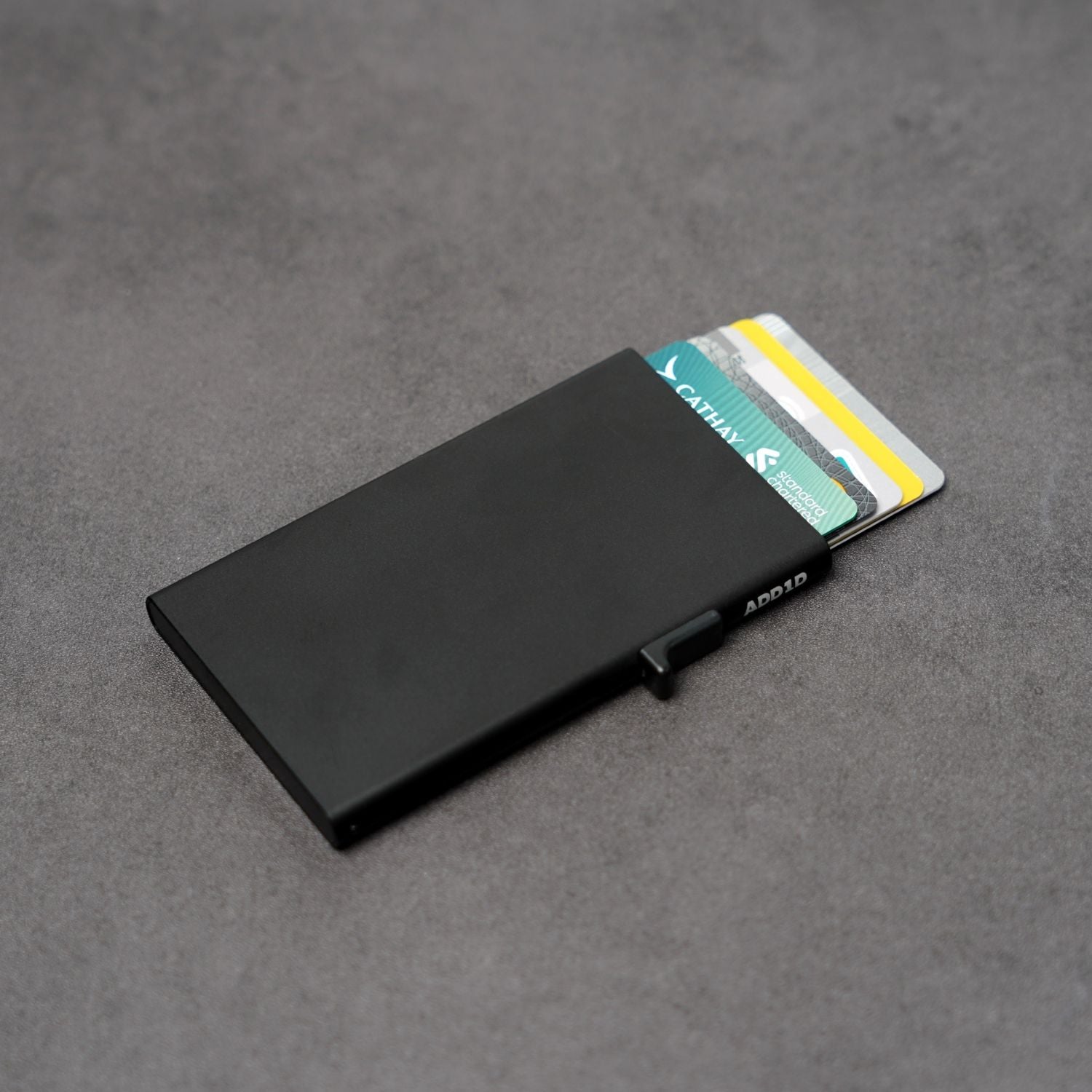ADD1D Pop-Up Cardholder quick-access automatic card ejector wallet in black